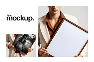 Frame Mockup #14, Brown Portrait, a Print Template by Kzara Visual Concepts