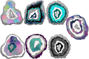 Geode Silver Clipart