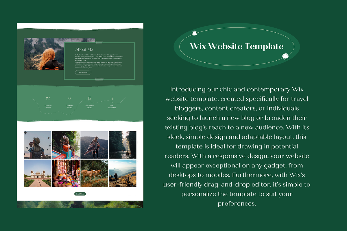 Wix Website Template Travel Blog, a Wix Template by Wixify Studio (Photo 9 of 10)