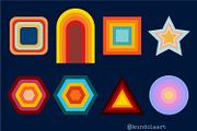 Retro sunset. SVG, PNG, a Shape Add-On by KundolaArt (Thumbnail 3 of 9)