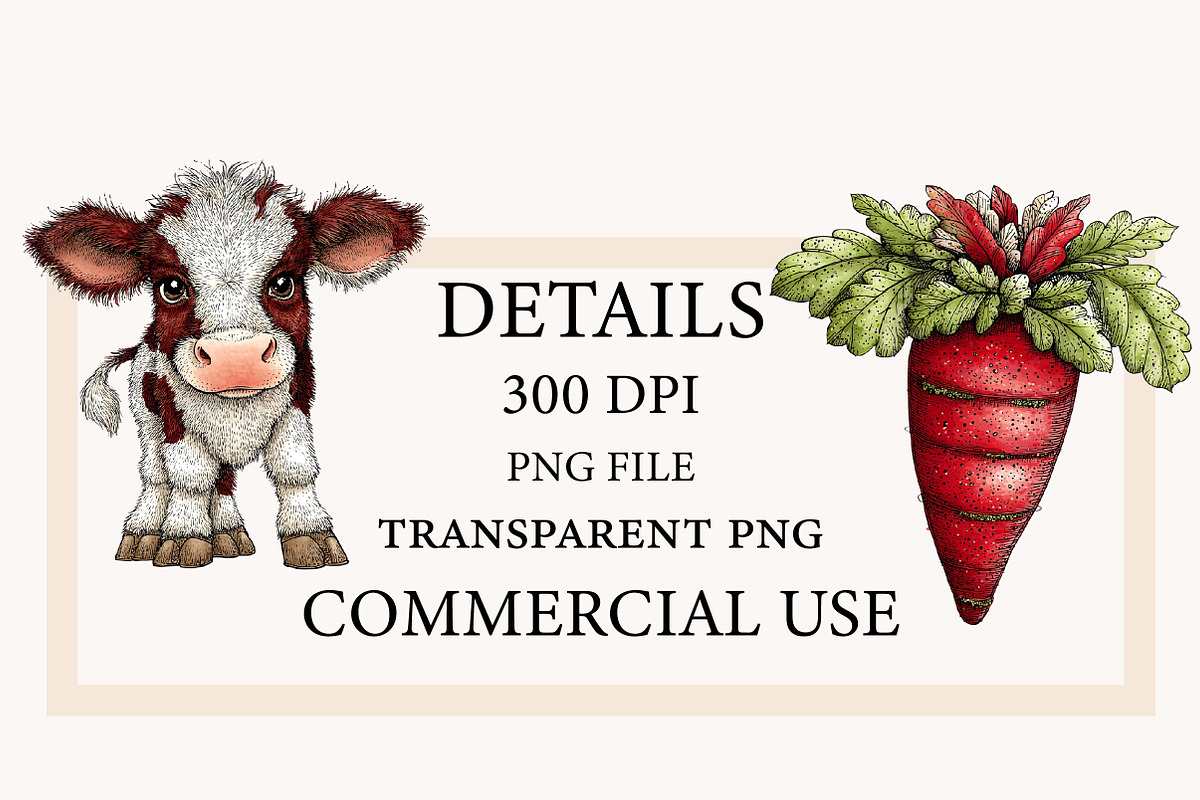 Watercolor Farm Clipart Bundle, a Seasonal Illustration by Designworld (Photo 4 of 9)