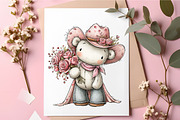 Cute Cowgirl Teddy Bear PNG Clipart, a Seasonal Illustration by RobertsArt (Thumbnail 5 of 5)