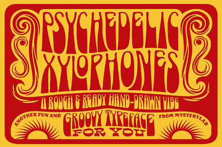 Psychedelic Xylophones Font, a Font by Mysterylab Designs