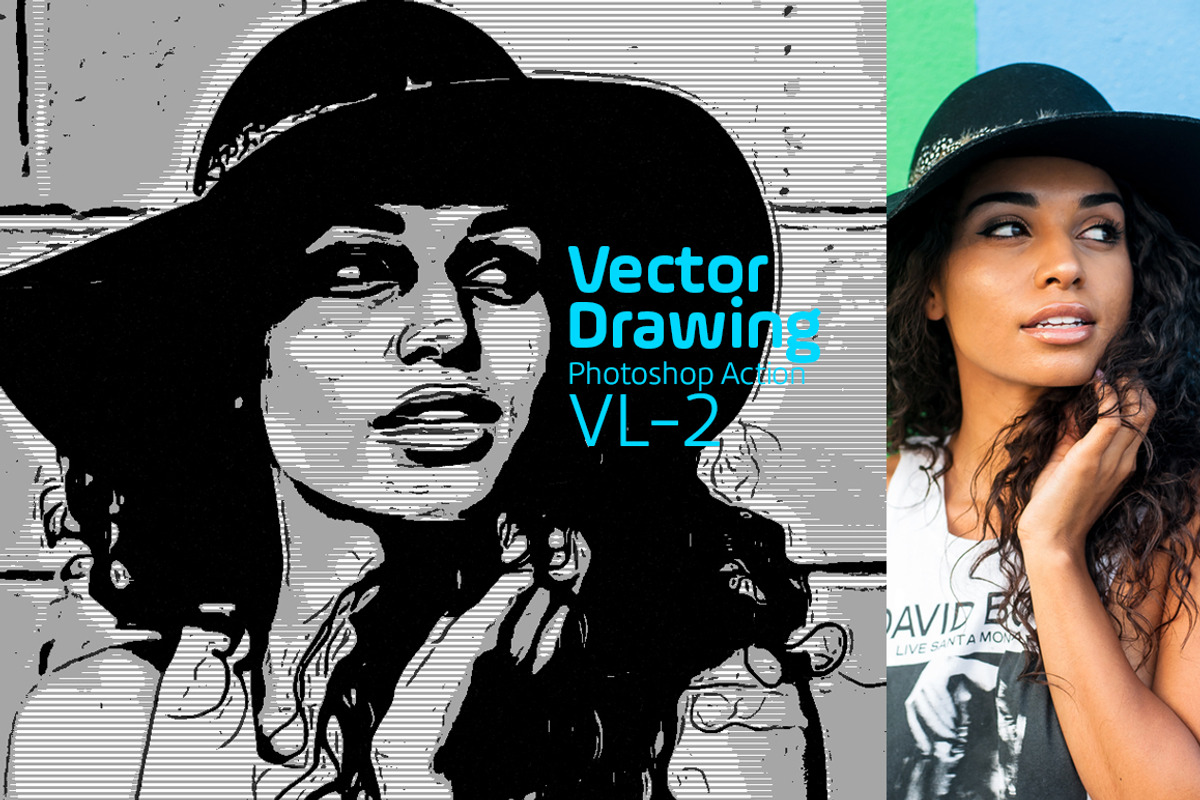 Vector Drawing Photoshop Action, an Action Add-On by MRI STUDIO (Photo 1 of 14)