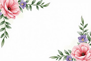 Watercolor Floral Frame Set, an Illustration by Creativeshirt (Thumbnail 5 of 11)