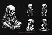 10 Bundle Dark Art Baby Skull Kids, an Illustration by Morspective (Thumbnail 5 of 7)