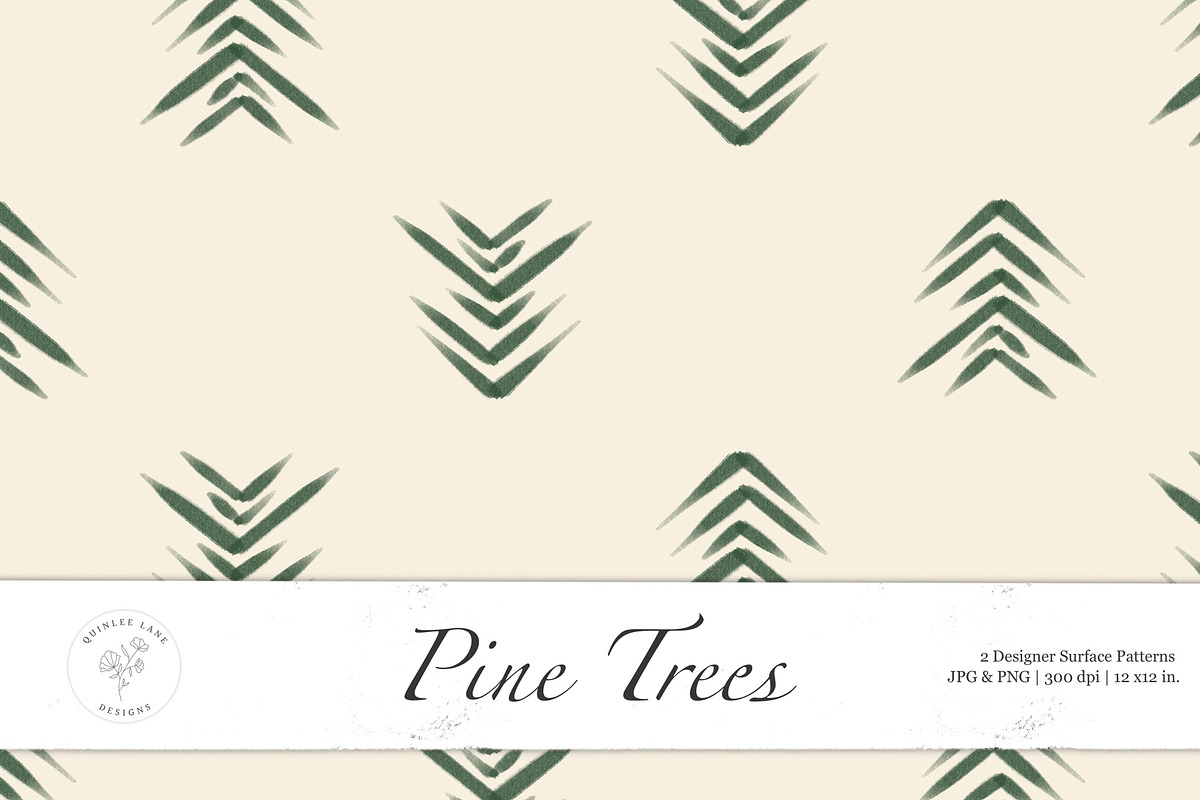Pine Trees Surface Pattern, a Pattern Graphic by Quinn Lane Designs (Photo 1 of 5)