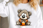 Whimsical Honey Bear Clipart Bundle, a Seasonal Illustration by Canvas Craft (Thumbnail 5 of 10)