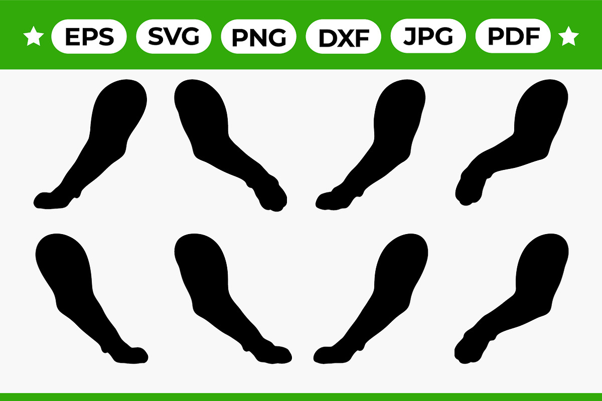 Chicken Drumstick Silhouette Vector, an Object Graphic by Artonix (Photo 1 of 3)