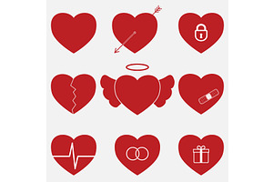 Set Of Hearts, an Object Graphic by Benjaminlion