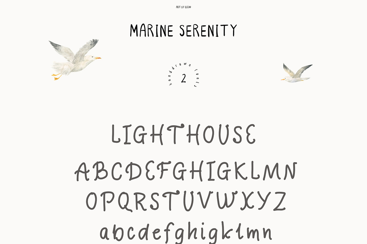 MARINE SERENITY watercolor + fonts, an Education Illustration by LiChu Art (Photo 10 of 11)