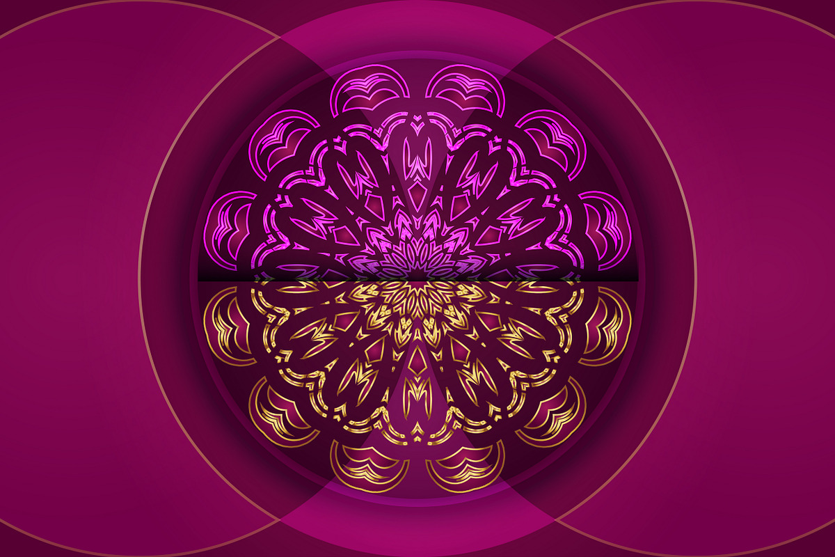 Mandala Oriental Floral art Bundle, a Background Graphic by NJ Himel (Photo 84 of 97)