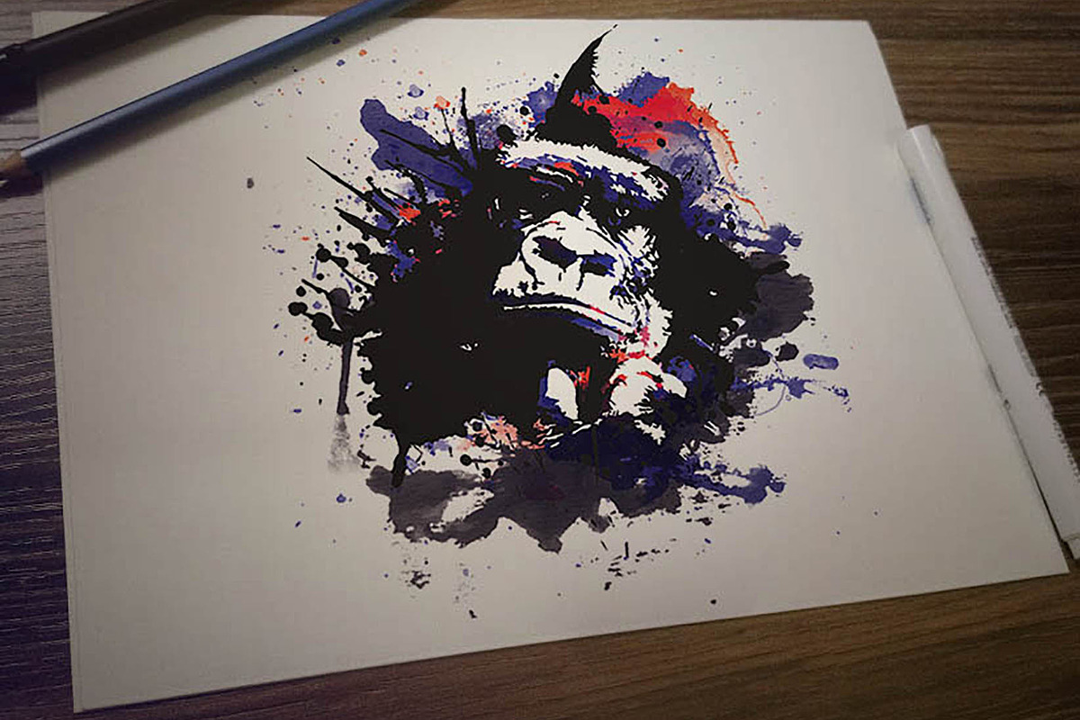 Wild life Ink - Watercolor Spill, an Animal Illustration by Natsuhisui (Photo 6 of 13)