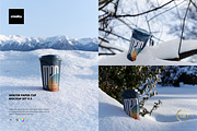 Winter Paper Cup Mockup Set v.5, a Cups & Container Mockup by creatsy5 (Thumbnail 1 of 11)