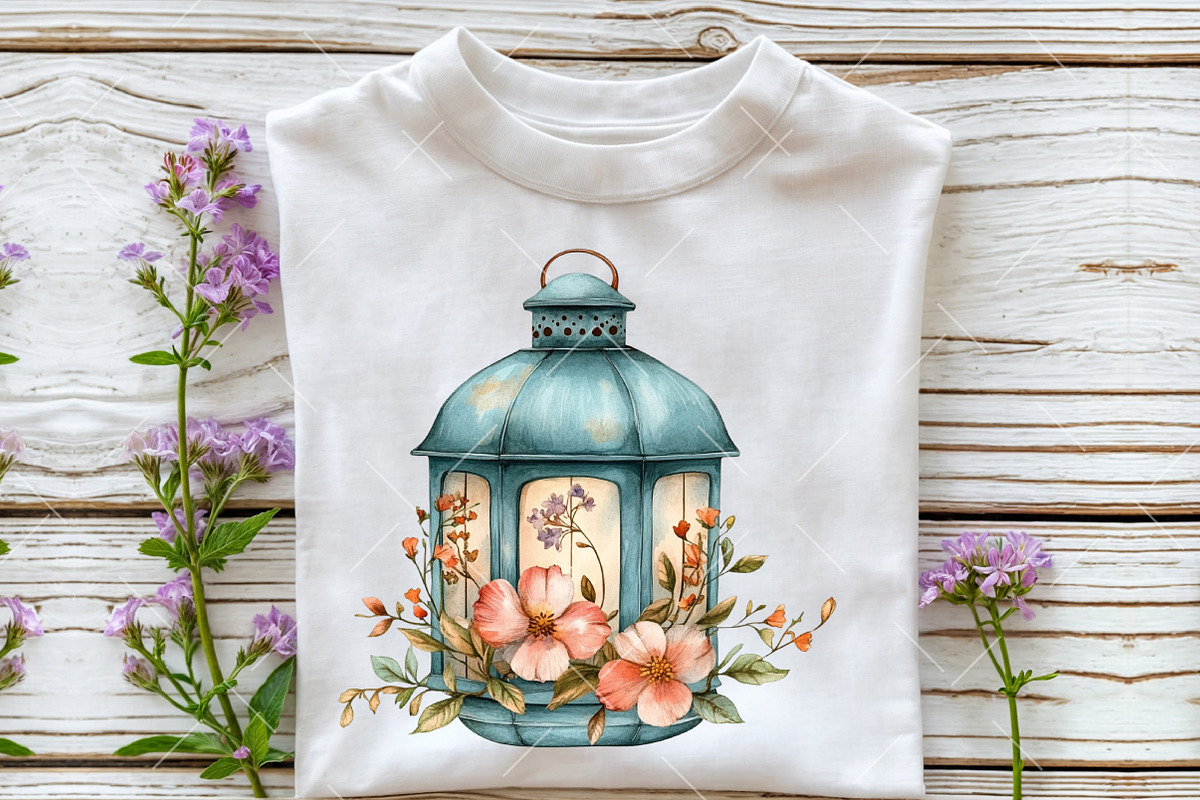 Pink Garden Watercolor Clipart, an Illustration by OK Design (Photo 6 of 6)