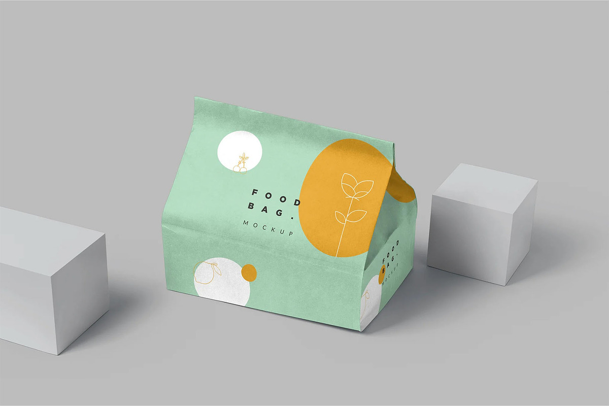 Paper Food Bag Mockups, a Packaging Mockup by megostudi0 (Photo 4 of 6)
