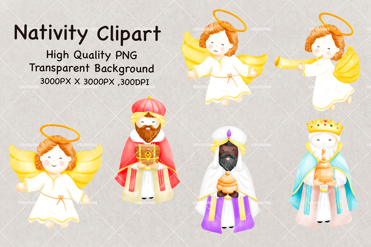 Christmas Nativity Scene Clipart, a Person Illustration by Vavavan Artwork (Photo 5 of 5)