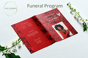 Red Roses Funeral Progam, a Brochure Template by Feel Inspired Digitals (Thumbnail 1 of 6)