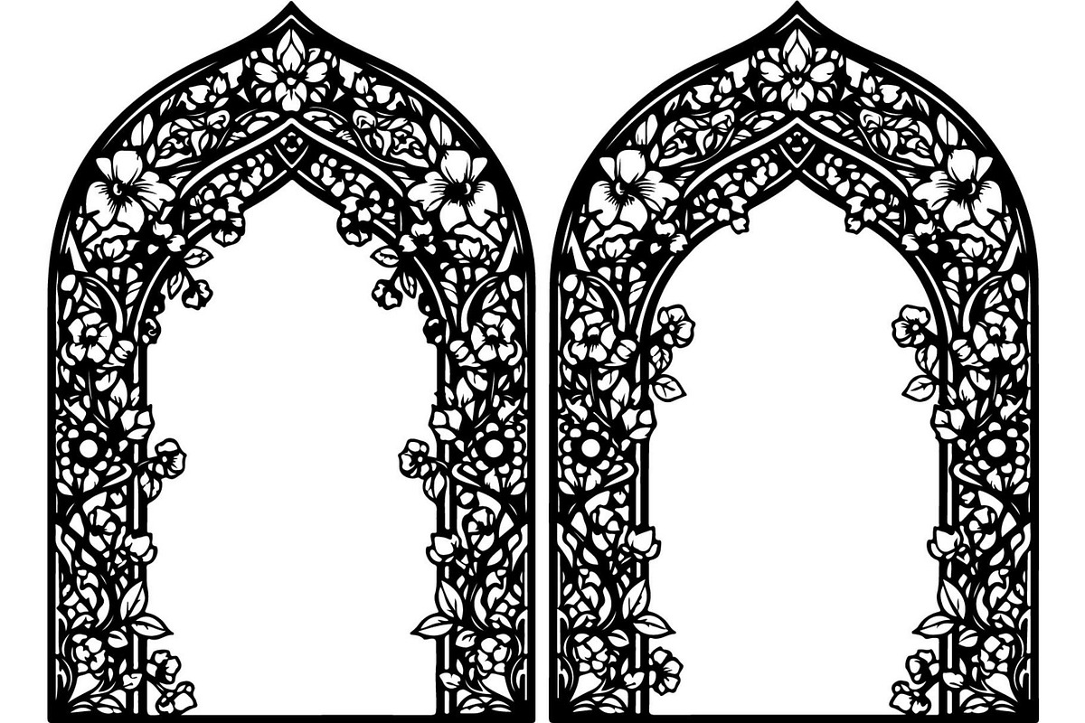 Luxury Vintage Iron Arch Double Gate, an Object Graphic by Creativeshirt (Photo 12 of 12)