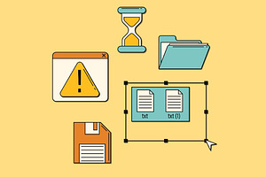 Yellow UI Window Illustration, an Object Illustration by graphicook
