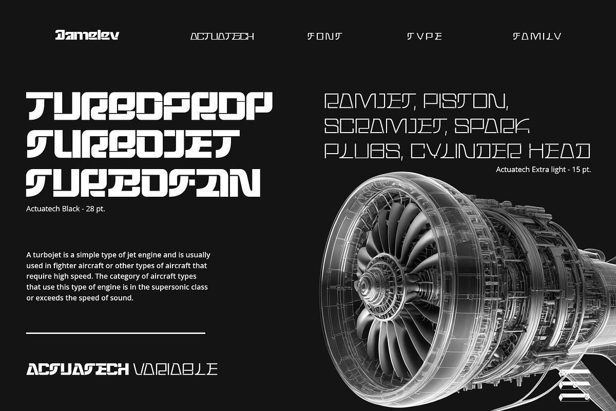 Actuatech Variable Font, a Sans Serif Font by Damelev (Photo 10 of 11)