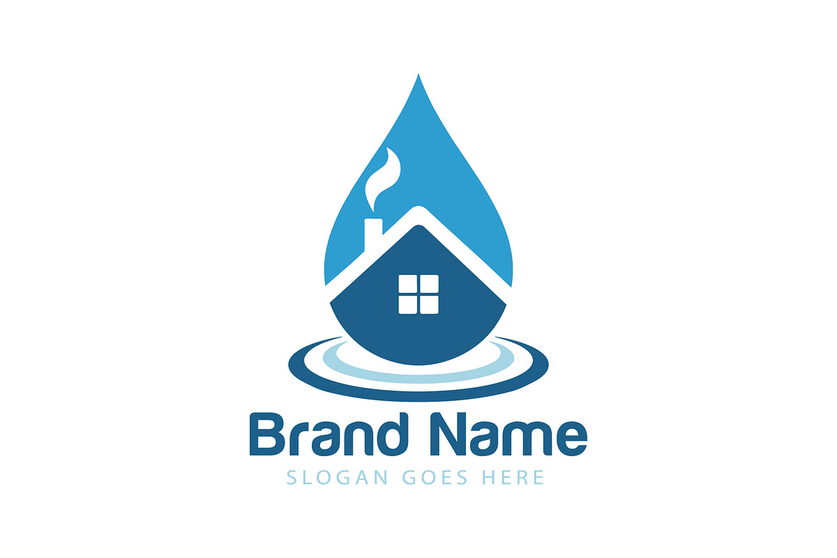 Water Drop House Logo, a Branding & Logo Template by Master Design (Photo 2 of 2)