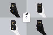 Black & White Mockup Hands iPhone 12, an iPhone Mockup by Pierre Borodin (Thumbnail 4 of 7)