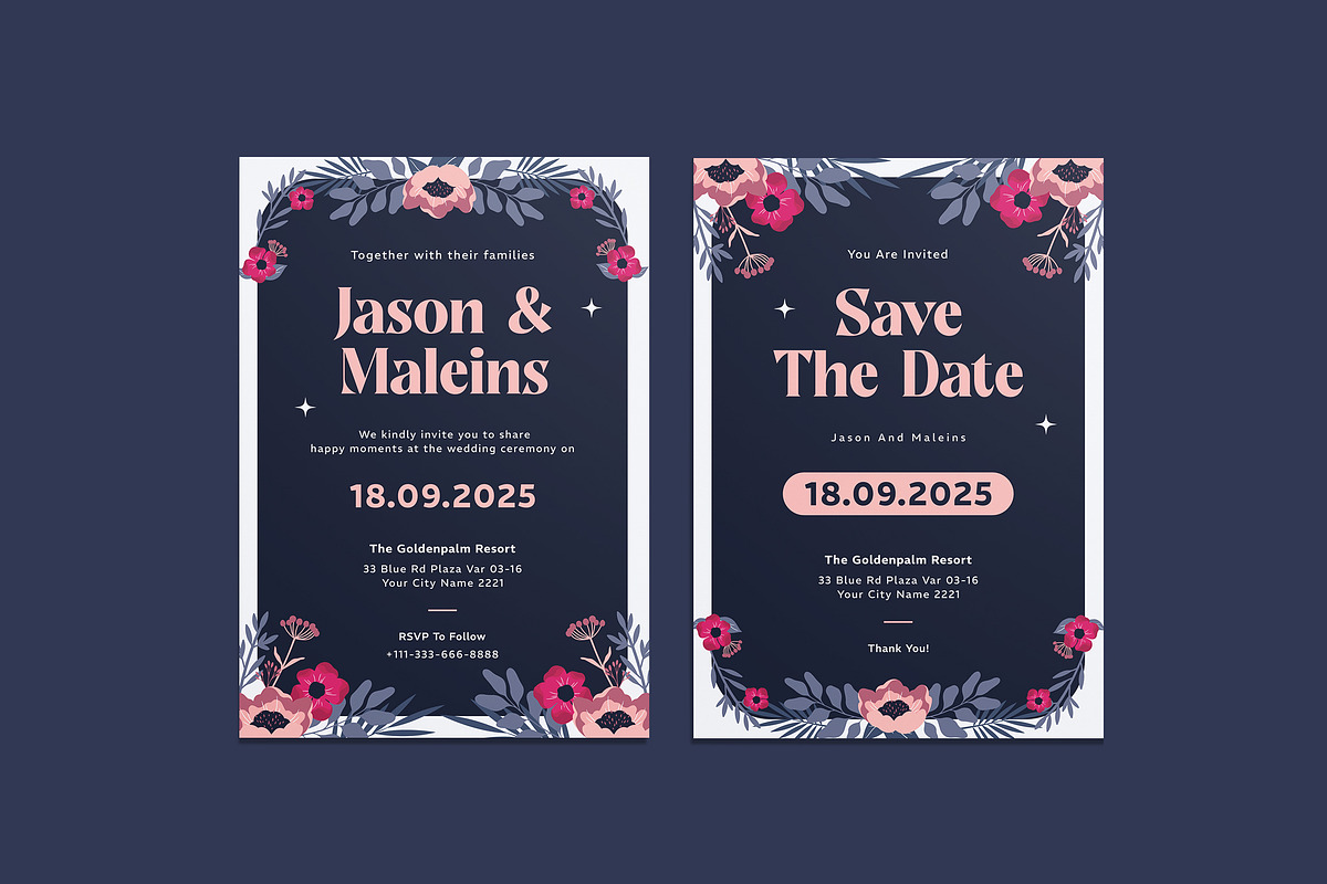 Ovaztine Wedding Invitation Template, an Invitation Template by iDoodle Studio (Photo 1 of 4)