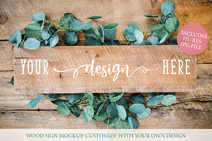 Wood Sign Mockup - Wedding Sign