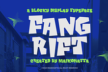 Fang Rift – Bold Blocky Display Font