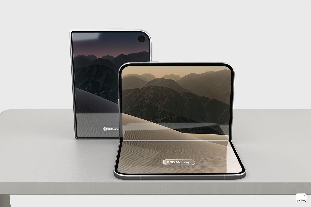 iPhone Duo Mockup, an iPhone Mockup by Claymoon Lab (Photo 2 of 11)