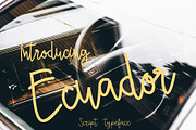 Ecuador (Bonus vector), a Script Font by edcreative (Thumbnail 1 of 6)