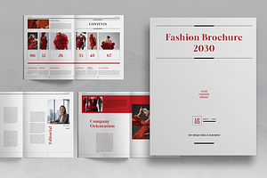 Red Fashion Studio Brochure Template, a Brochure Template by Boris Cupac