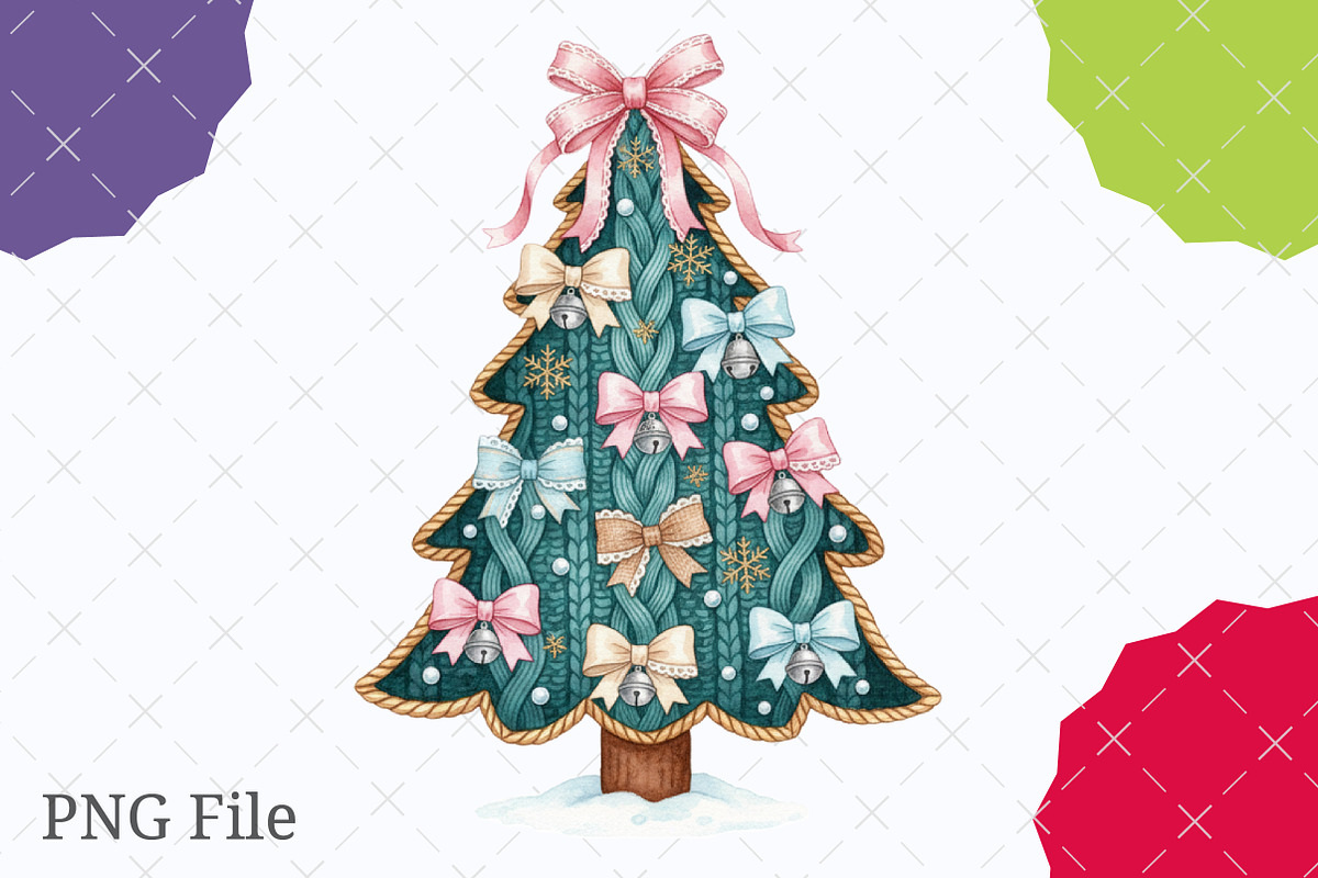 Coquette Crochet Yarn Christmas Tree, an Illustration by designcity5 (Photo 2 of 8)