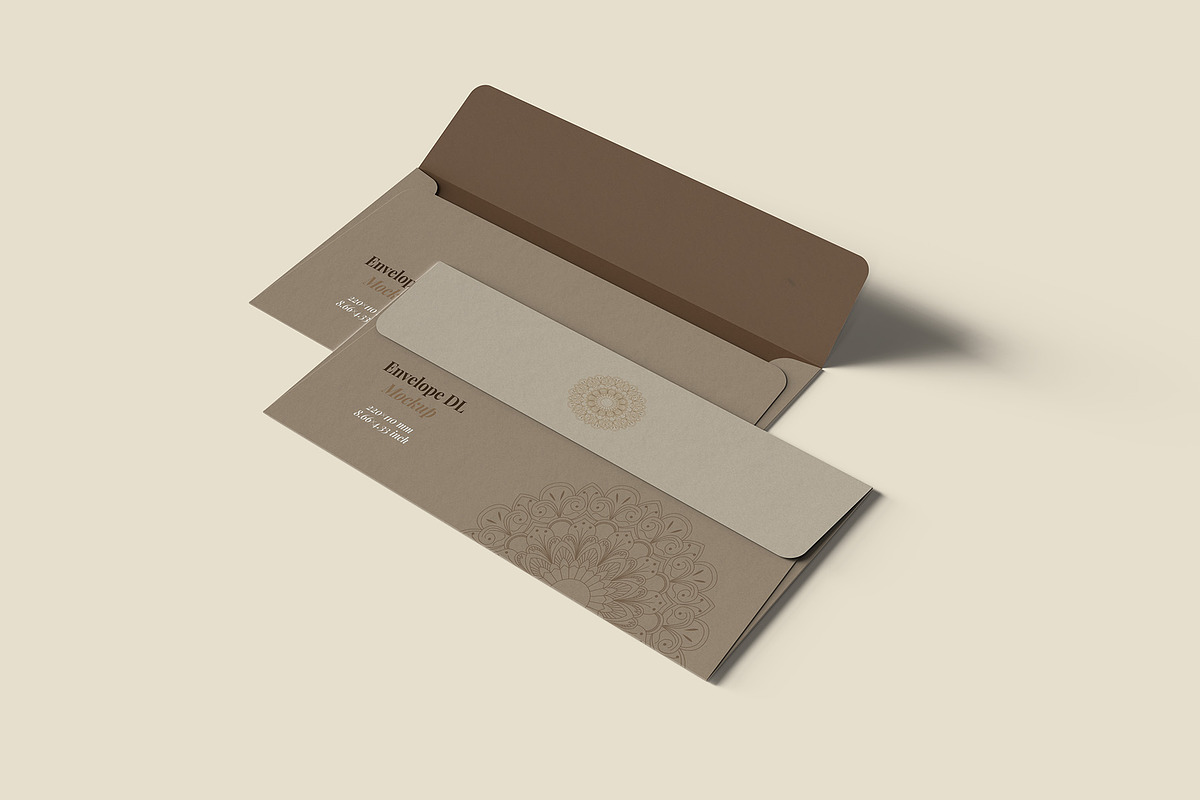 Envelope DL Mockup - 12 Views, an Advertising Mockup by Illusiongraphic (Photo 7 of 27)