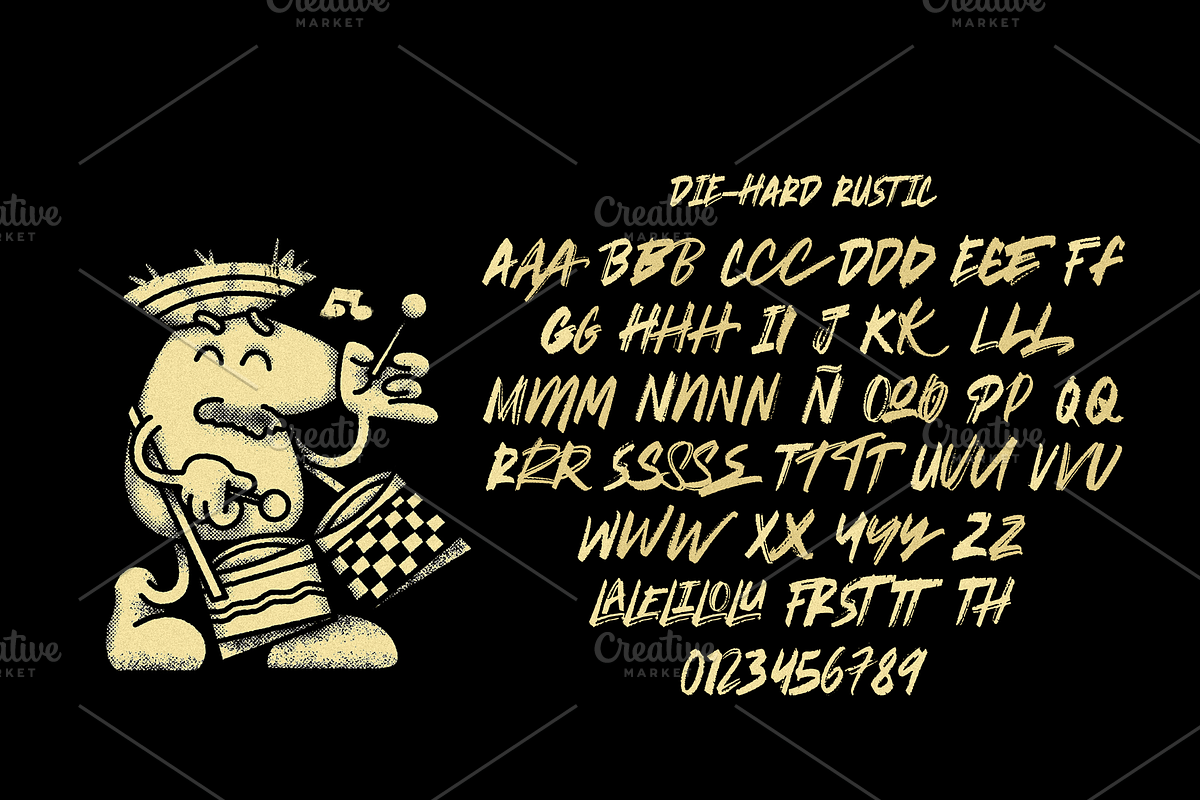 DIE-HARD - FONT DUO, a Handwritten Font by NasArt© (Photo 3 of 11)