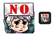 12 Blonde Hair Chibi Boy Emotes, an Illustration by Custom Fonts & Patterns (Thumbnail 11 of 12)