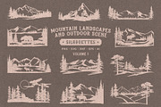 Mountain Scenes Silhouettes Vector 1, an Object Illustration by Seaquint (Thumbnail 2 of 5)