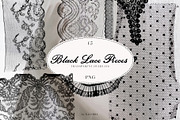 Black Lace Pieces Overlays, a Texture Graphic by Kaleriia (Thumbnail 1 of 9)