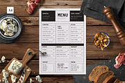 Mono Food Menu, a Print Template by The Savory Directors (Thumbnail 1 of 3)