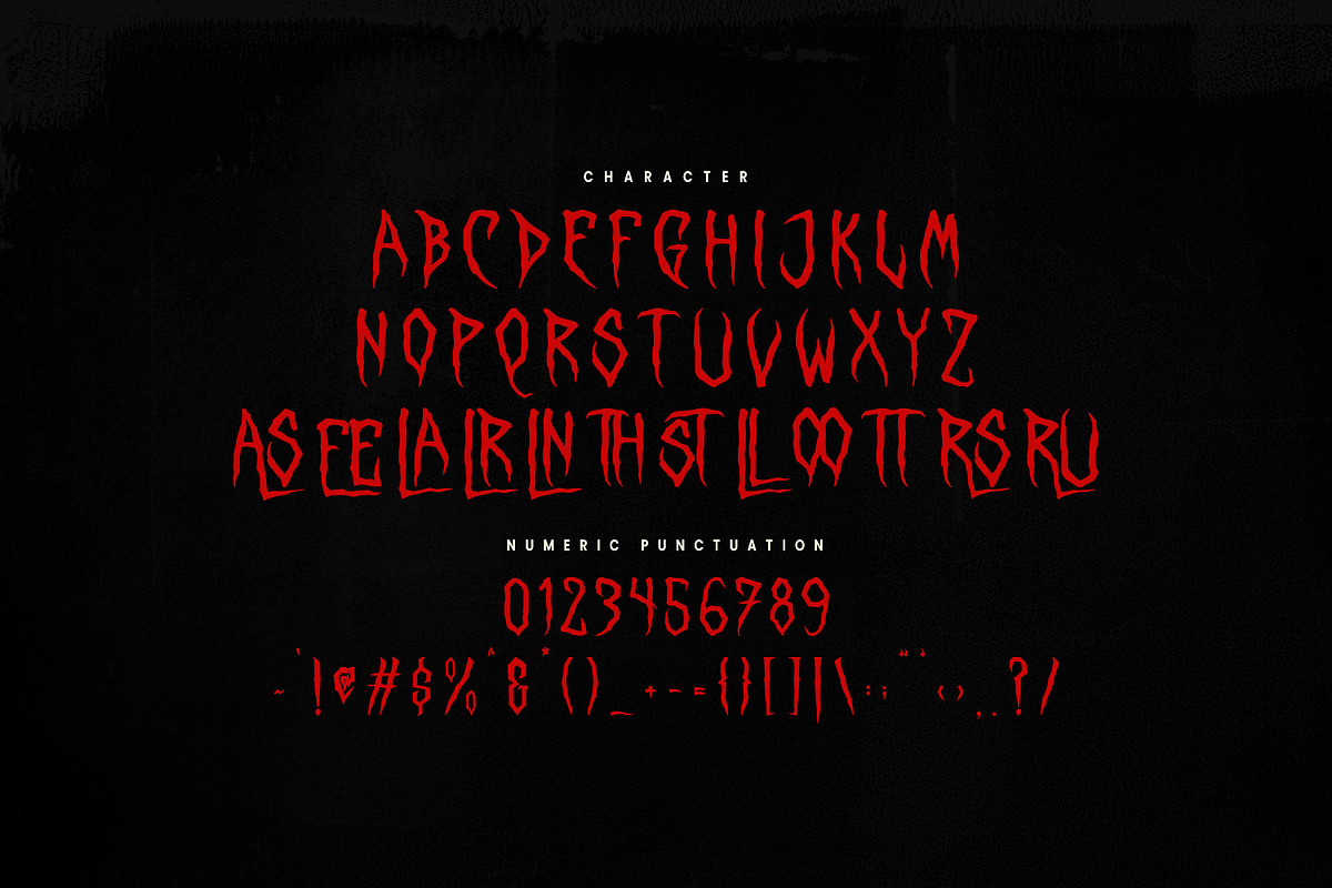 Maszell Horror Display Font, a Handwritten Font by Maulana Creative (Photo 7 of 7)