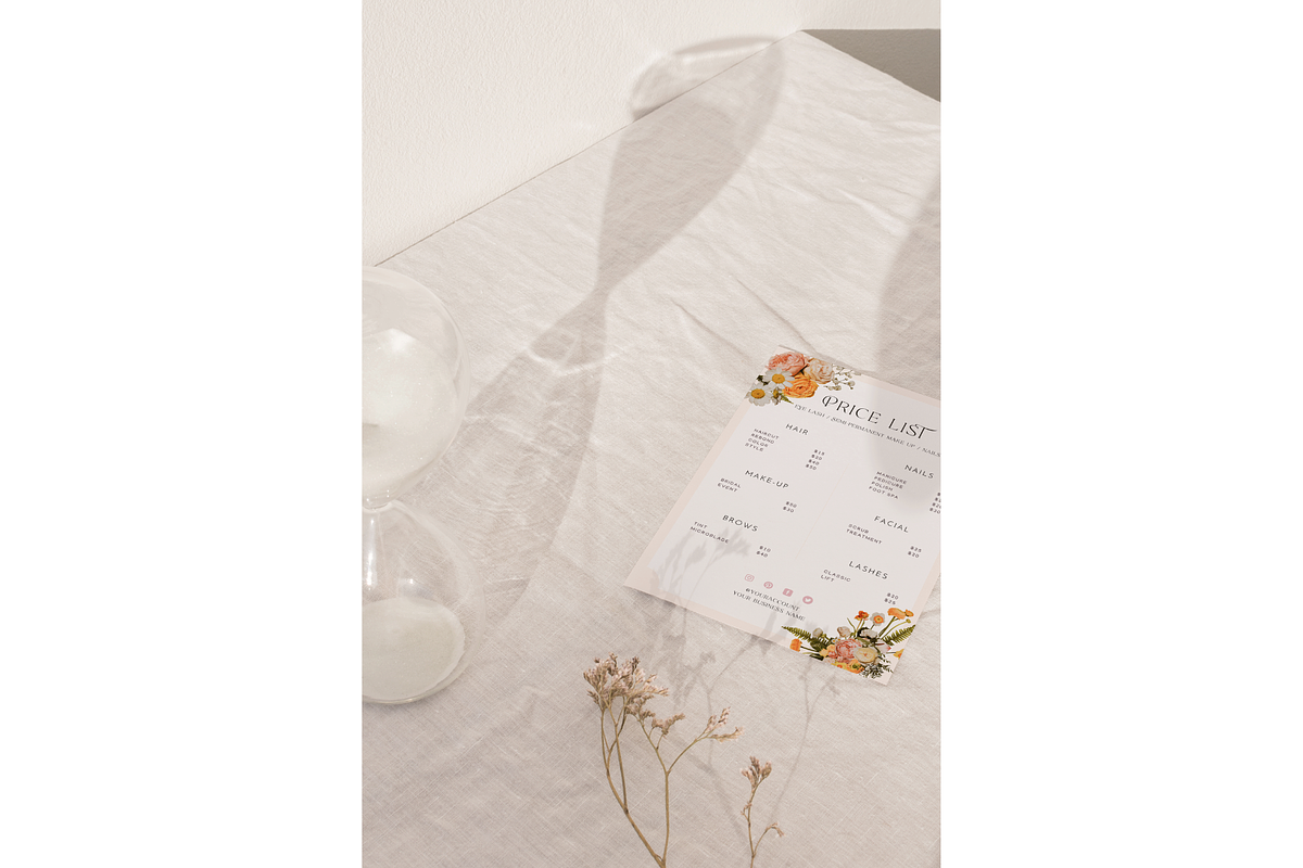 Floral Price List Canva Template, a Flyer Template by Hellohastore (Photo 8 of 11)