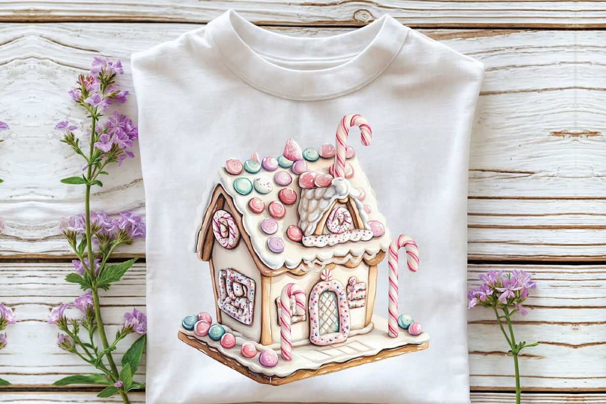 Christmas Whimsical Gingerbread Hous, an Illustration by CraftArtStudio (Photo 5 of 6)