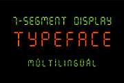 7 Segment Display Font, a Script Font by Krafti Lab (Thumbnail 1 of 3)