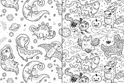 41 Seamless Coloring Patterns, a Pattern Graphic by PenguinHouse (Thumbnail 11 of 12)