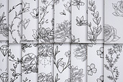 31 Floral Patterns Pack, a Pattern Graphic by Olya Creative (Thumbnail 7 of 9)