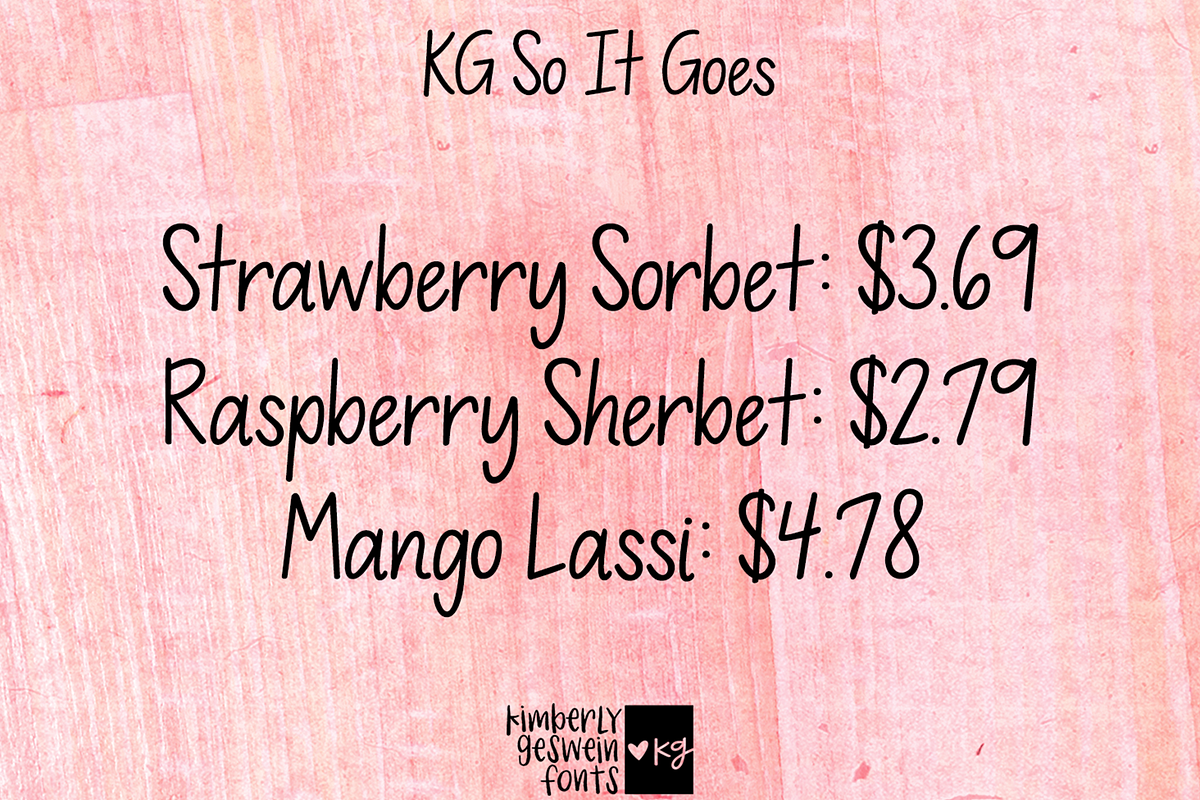 KG So It Goes Font, a Handwritten Font by Kimberly Geswein Fonts (Photo 2 of 3)