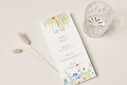 Watercolor Clipart-Blue Cream Floral, a Decorative Illustration by Beigetime (Thumbnail 10 of 16)