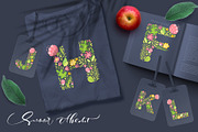 Hand Drawn Summer Flower Alphabet SV, an Object Graphic by Happy Letters (Thumbnail 2 of 6)