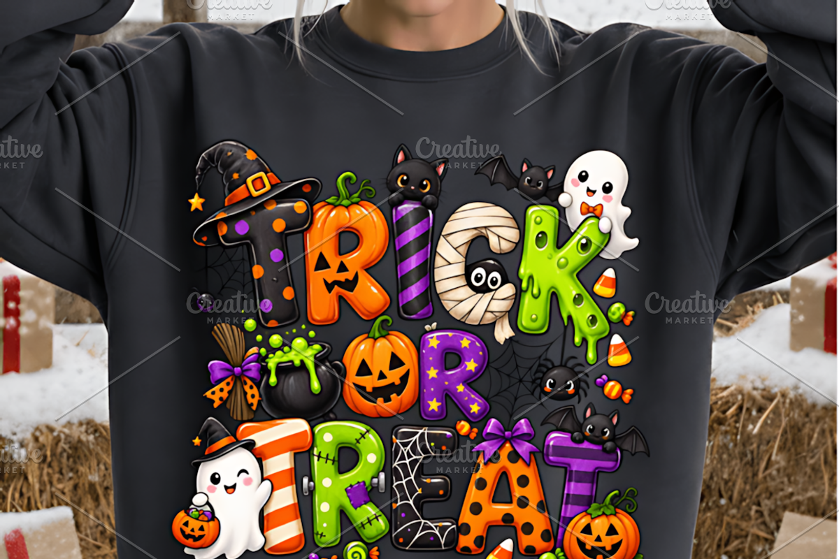 Trick or Treat Halloween PNG,, a Seasonal Illustration by Coco Bloom (Photo 3 of 3)